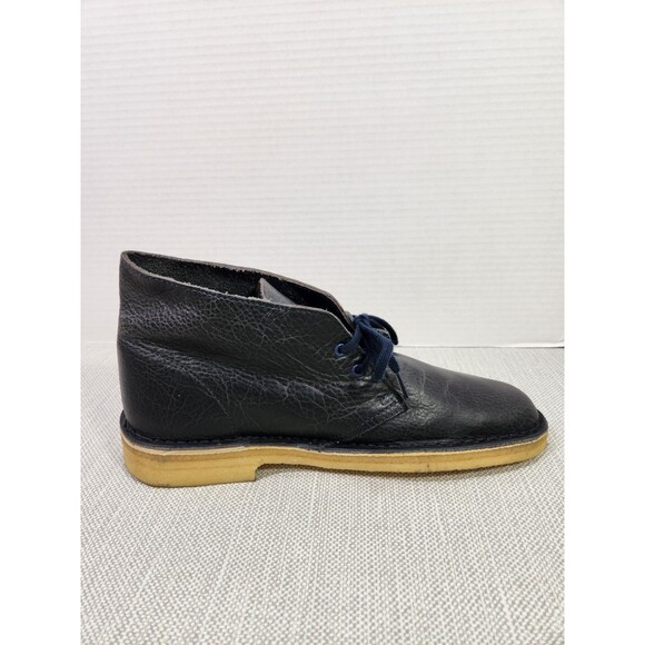 Clarks Originals 7.5 M Desert Boots Navy Blue Leather Chukka Crepe Soles 12780 main image 10